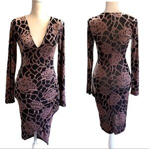 Sexy Privy Velvet/Sheer Dress Medium